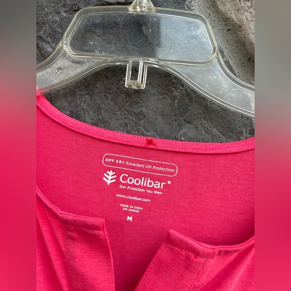 Coolibar Dress Size M UPF 50+ Pink Blue Beach Resort Wear Sun Protection Outdoor - Picture 3 of 4